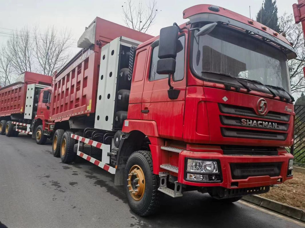 90ton Heavy Dump Truck 6x4 SHACMAN CNG Dump Truck Merah F3000 6x4 380 EuroV
