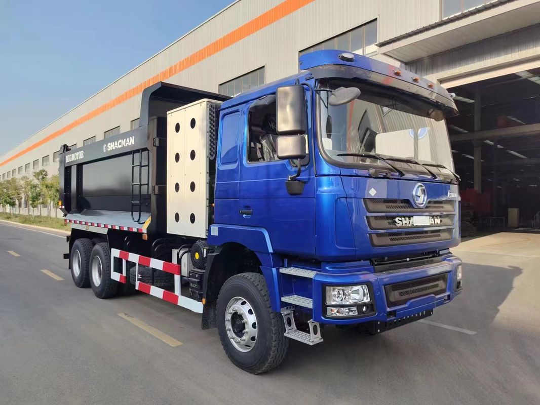 SHACMAN CNG Dump Truck F3000 6x4 380 EuroV Biru