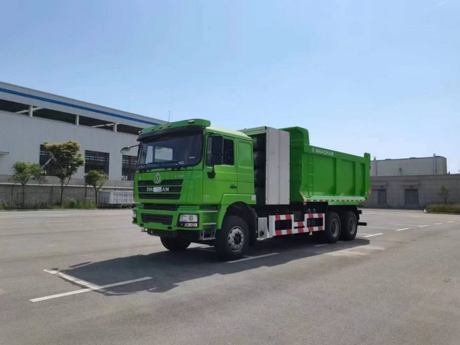 10 Roda SHACMAN F3000 CNG Dump Truck 6x4 Euro V WEICHAI-430HP Hijau Sempurna untuk Konstruksi dan Pertambangan