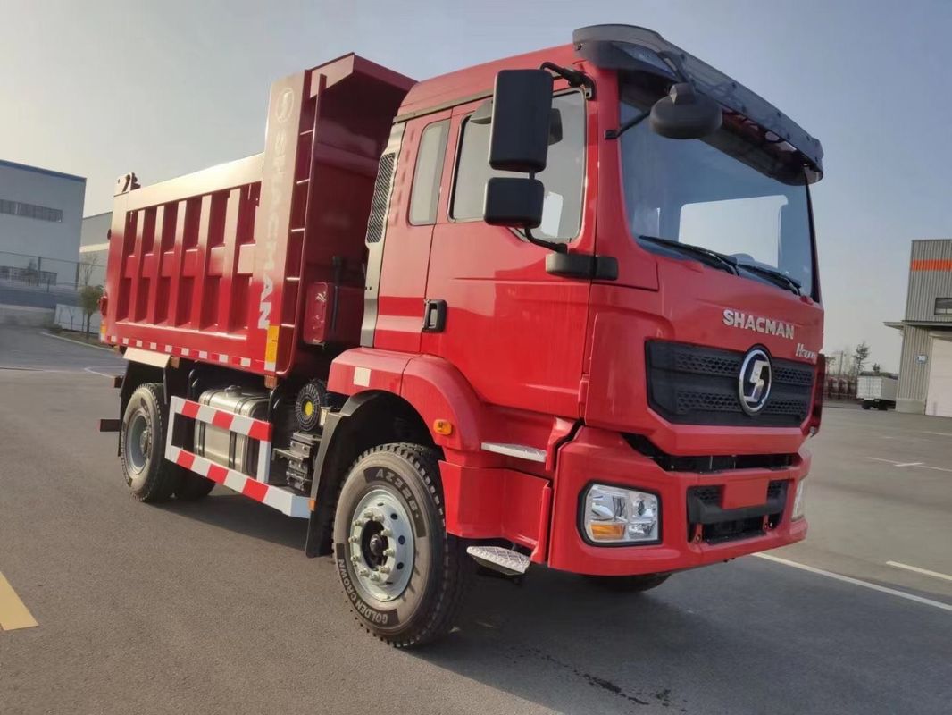 Merah SHACMAN Truk dump berat 6-Wheeler Truk dump H3000 4x2 300Hp Euro II 3800mm