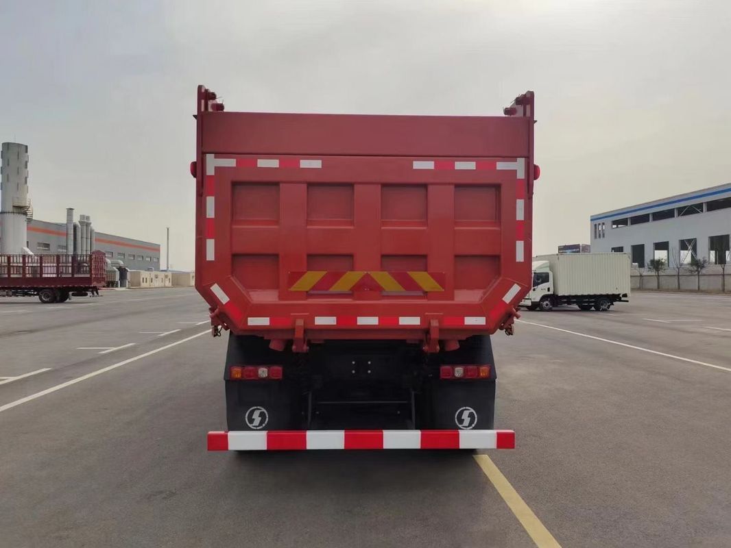 Merah SHACMAN Truk dump berat 6-Wheeler Truk dump H3000 4x2 300Hp Euro II 3800mm