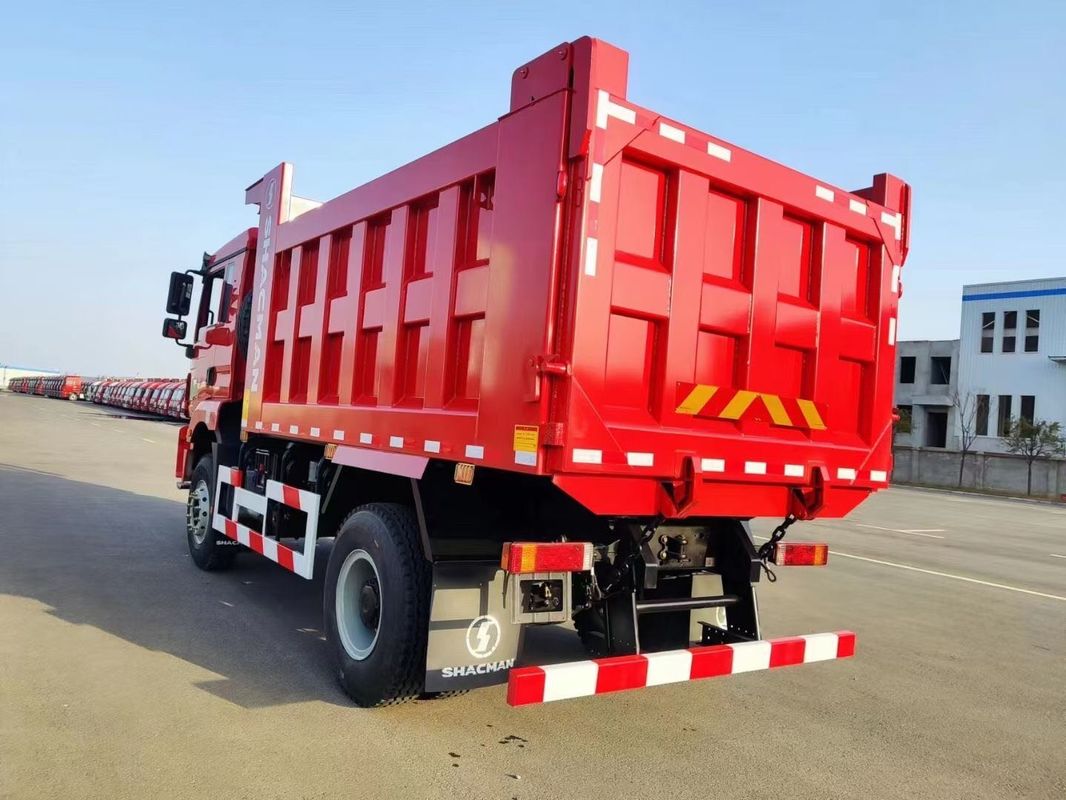 Merah SHACMAN Truk dump berat 6-Wheeler Truk dump H3000 4x2 300Hp Euro II 3800mm