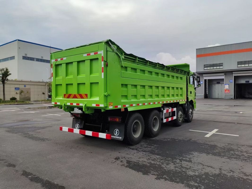 New Heavy Duty SHACMAN H3000 Dump Truck 8x4 375Hp EuroV Hijau 12 Roda Tipper