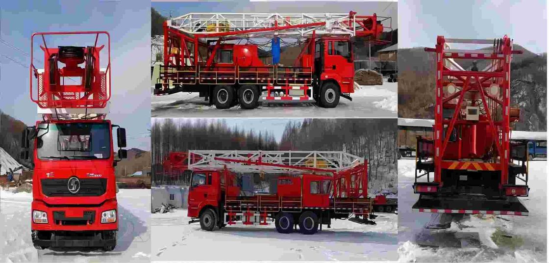 SHACMAN H3000 truk pengeboran minyak 6x4 380HP EuroII Putih 50Ton Rig Movable truk minyak