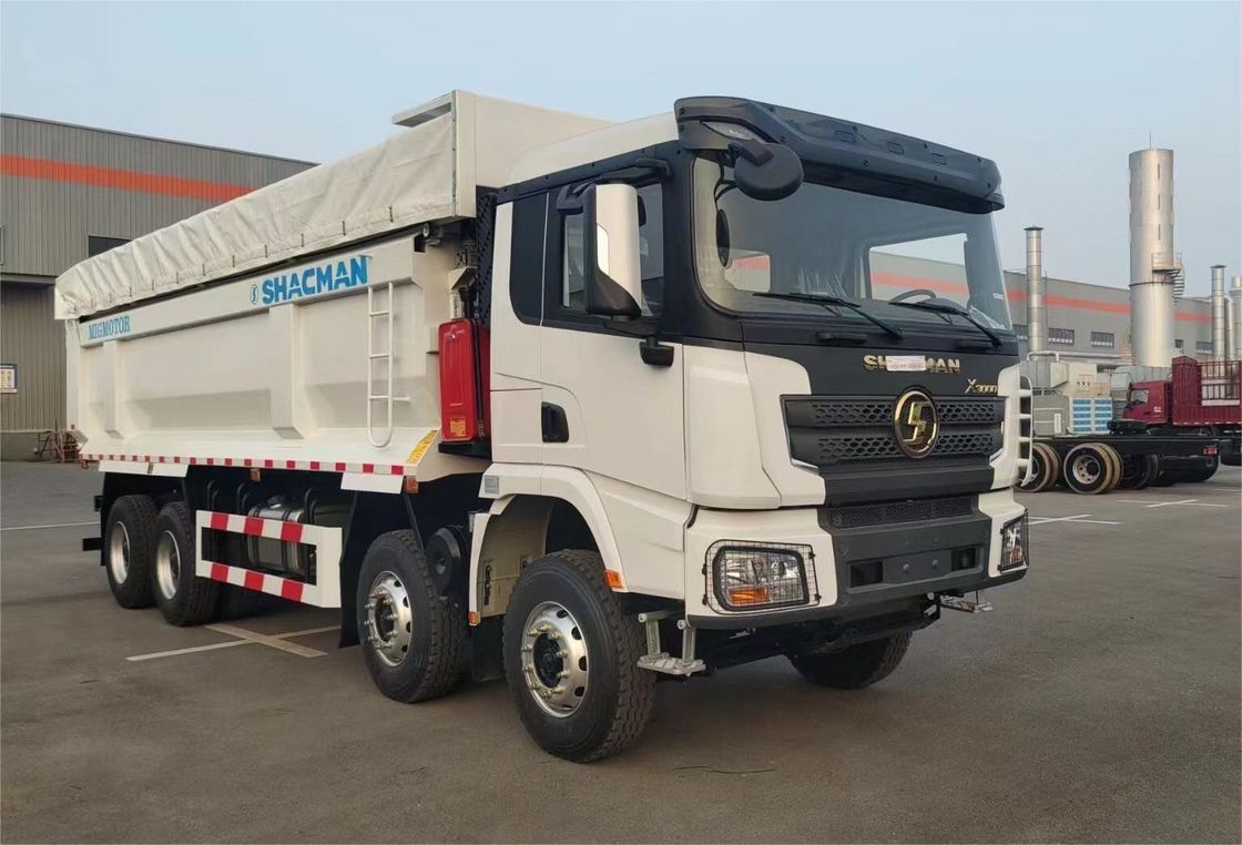 SHACMAN 8x4 440HP EuroV Heavy Dump Truck Putih 20 - 30 Ton Tipper Dump Truck