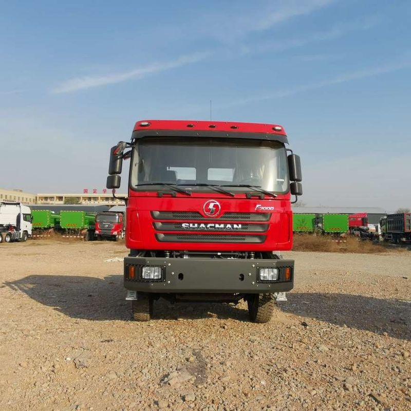 Merah SHACMAN F3000 375HP Euro V 6 roda kepala traktor 4x2 mesin WEICHAI