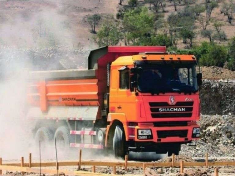 SHACMAN F3000 380HP 6x4 Traktor Truk EuroII 10 Roda Dump Truck Mesin WEICHAI