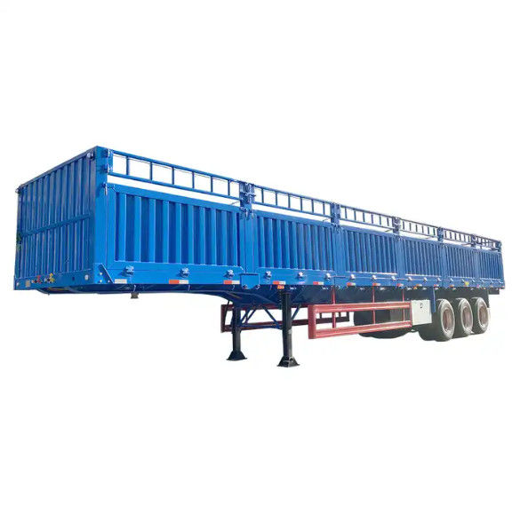 CIMC 3 Axles 4 Axles Fence Cargo Semi Trailer 60 80 Ton Dengan Kontainer Twist Lock