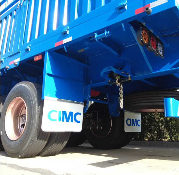 CIMC 3 Axles 4 Axles Fence Cargo Semi Trailer 60 80 Ton Dengan Kontainer Twist Lock