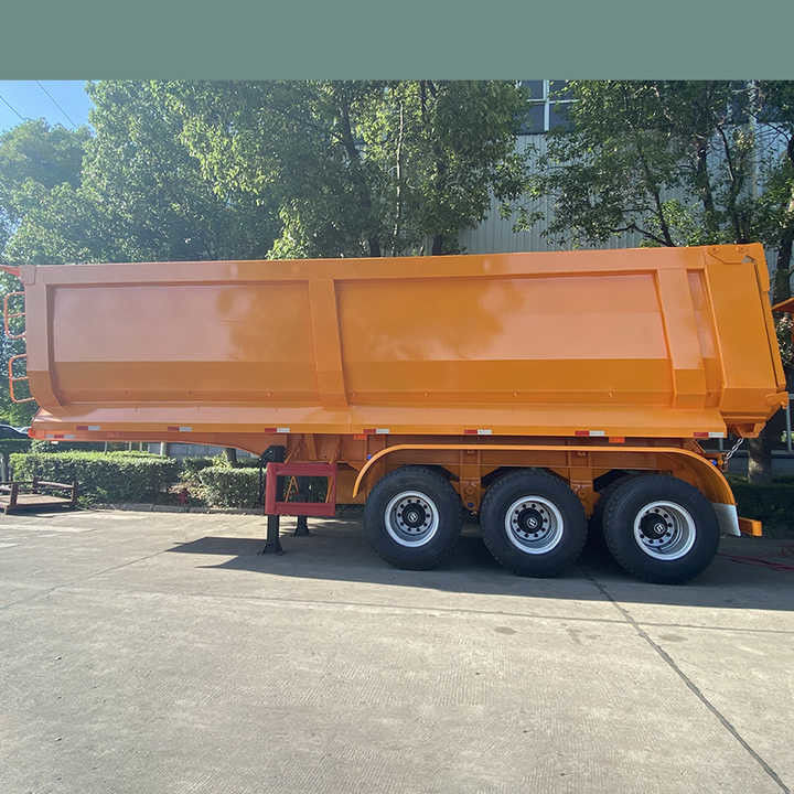 SHACMAN CIMC 3 Axle Mining U berbentuk Semi Trailer Tipper Dump Truck