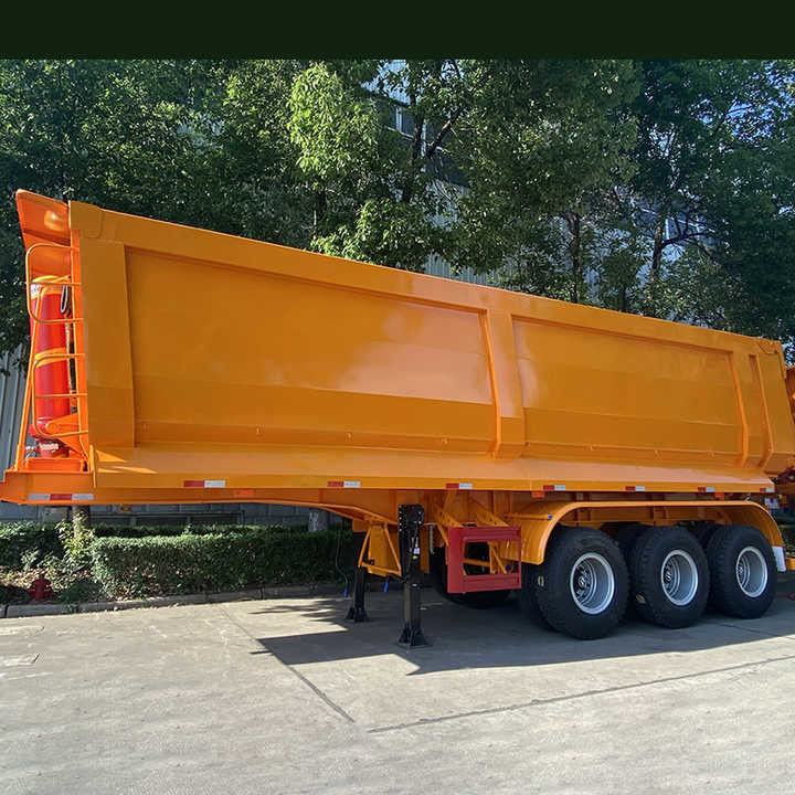 SHACMAN CIMC 3 Axle Mining U berbentuk Semi Trailer Tipper Dump Truck