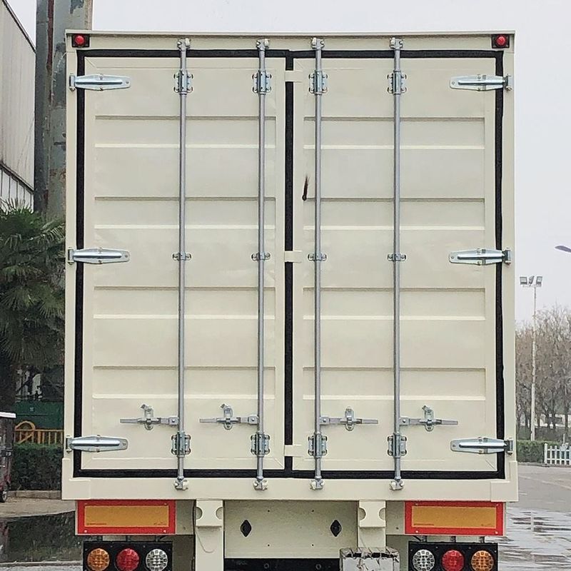 SHACMAN Van tipe Semi Trailer 50T 3 Axle Kaki kering Semi Trailer Truk CIMC