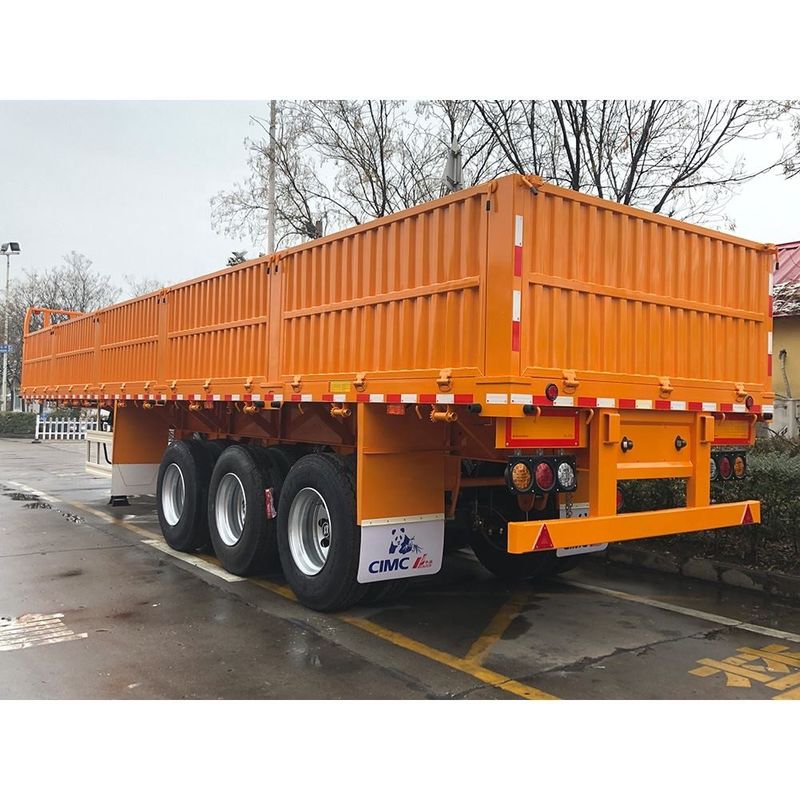 SHACMAN Pagar CIMC 3 poros Pagar Kargo Semi Trailer 60 Ton Dengan Kontainer Twist Lock