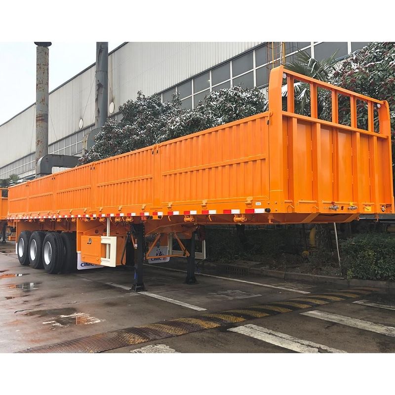 SHACMAN Pagar CIMC 3 poros Pagar Kargo Semi Trailer 60 Ton Dengan Kontainer Twist Lock
