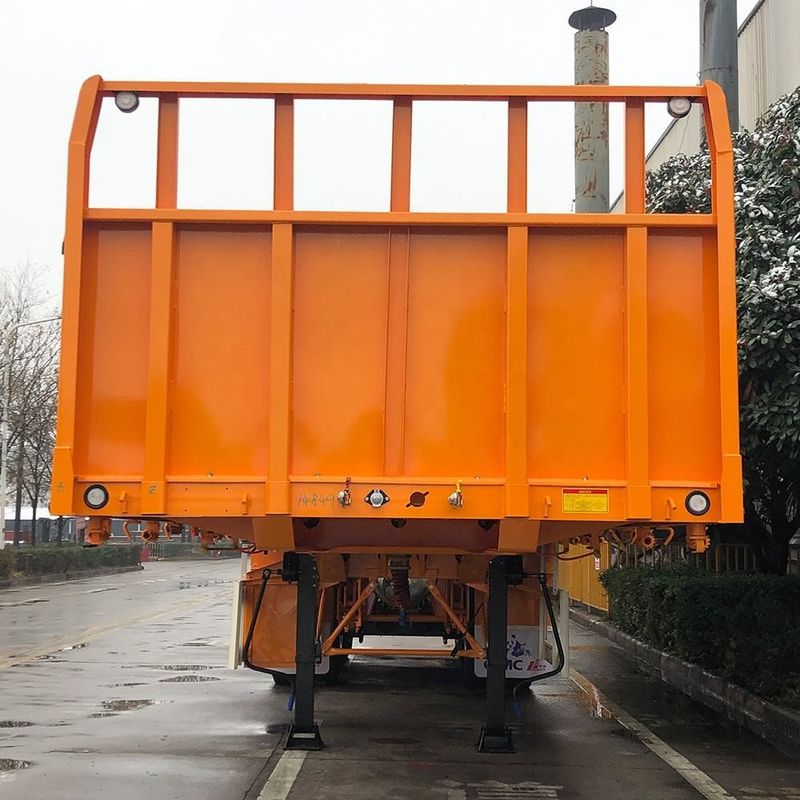 SHACMAN Pagar CIMC 3 poros Pagar Kargo Semi Trailer 60 Ton Dengan Kontainer Twist Lock