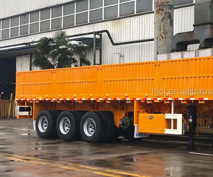 SHACMAN Pagar CIMC 3 poros Pagar Kargo Semi Trailer 60 Ton Dengan Kontainer Twist Lock