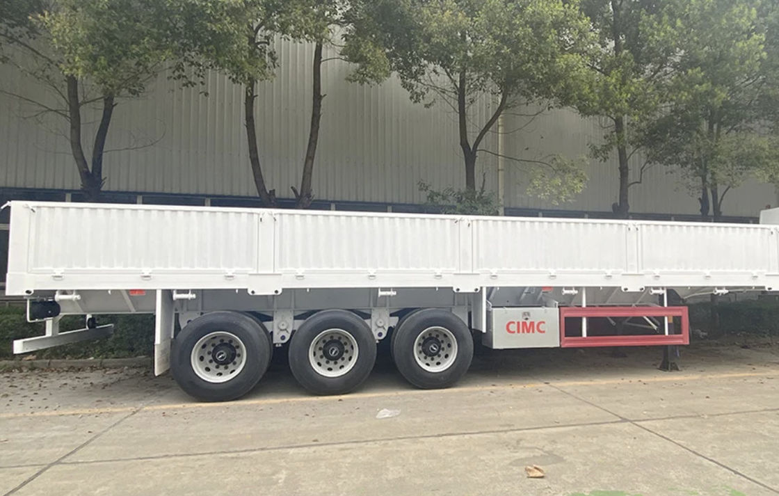 CIMC 3 / 4 Axles Pagar Semi Trailer 60 70 Ton Pagar Kargo Truk SHACMAN