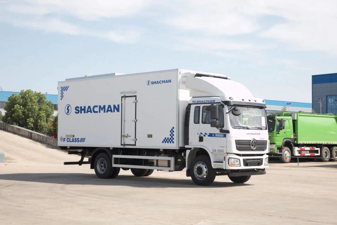 SHACMAN L3000 Van Kargo Truk 4x2 340hp Truk truk 290hp Euro II Putih 6 roda Truk Kargo