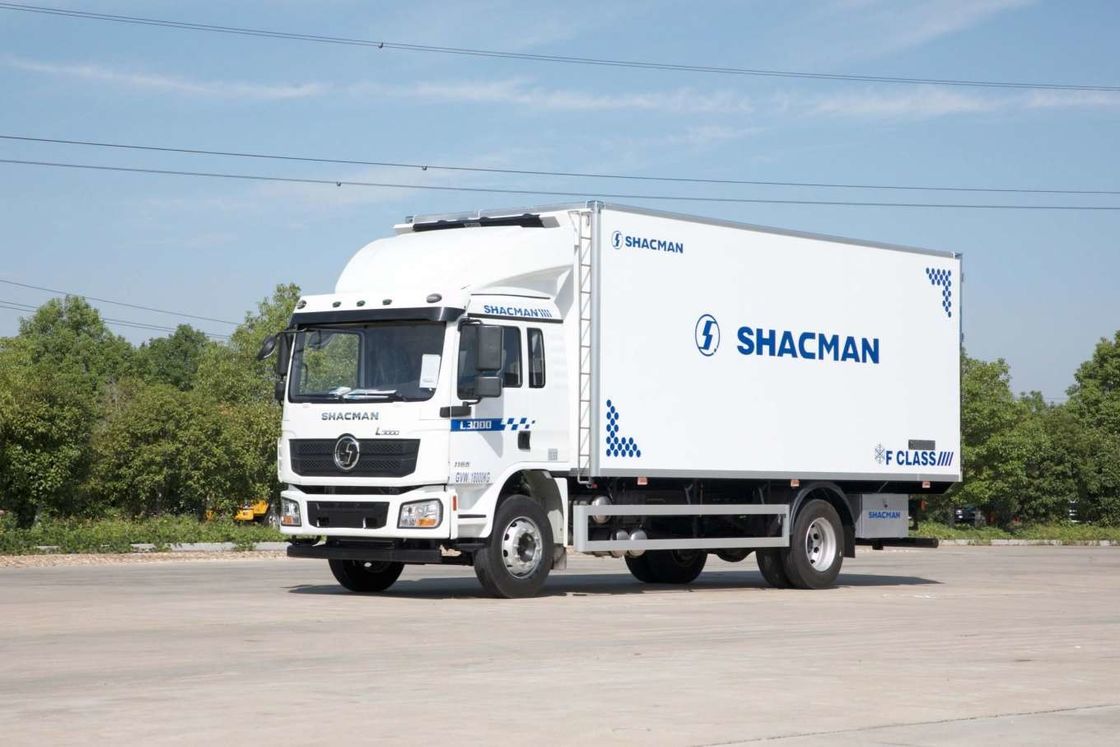 SHACMAN L3000 Van Kargo Truk 4x2 340hp Truk truk 290hp Euro II Putih 6 roda Truk Kargo