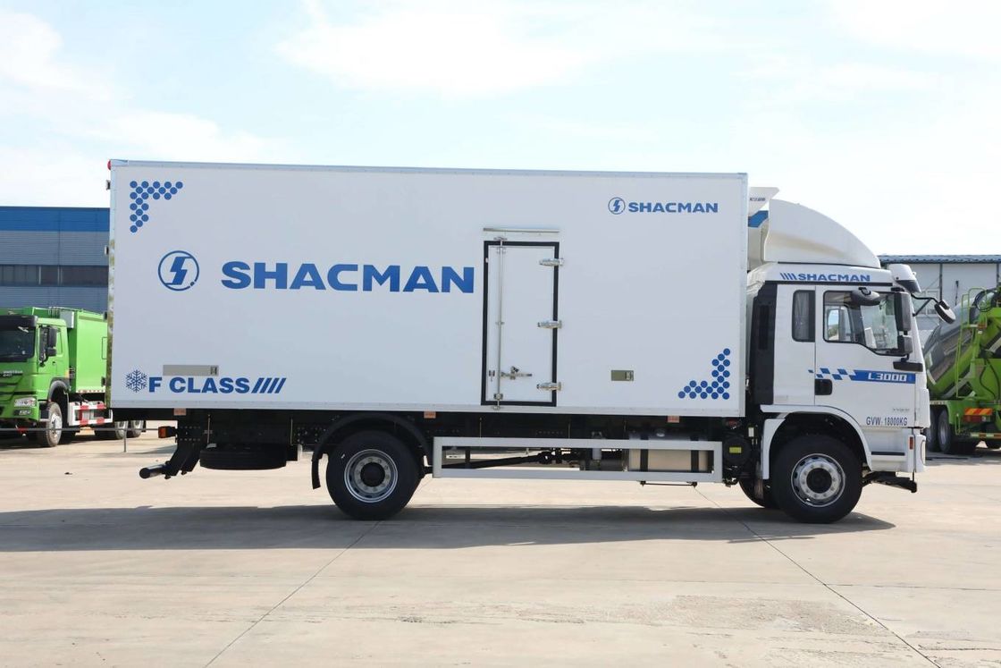 SHACMAN L3000 Van Kargo Truk 4x2 340hp Truk truk 290hp Euro II Putih 6 roda Truk Kargo